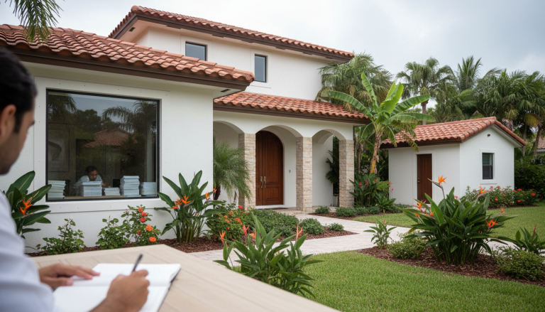 Florida homeowners reviewing homeowners insurance coverage